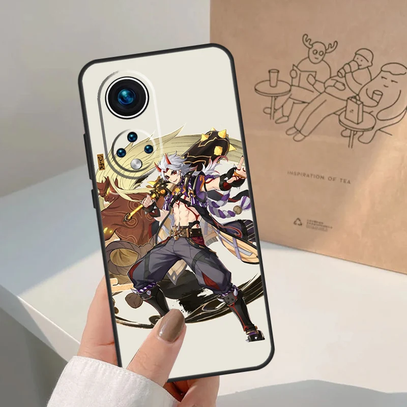 Genshin Impact Arataki Itto For Huawei P20 P30 P40 P60 Pro P Smart Nova 9 5T Honor 70 90 50 Magic5 Lite X7a X9a X8a Case