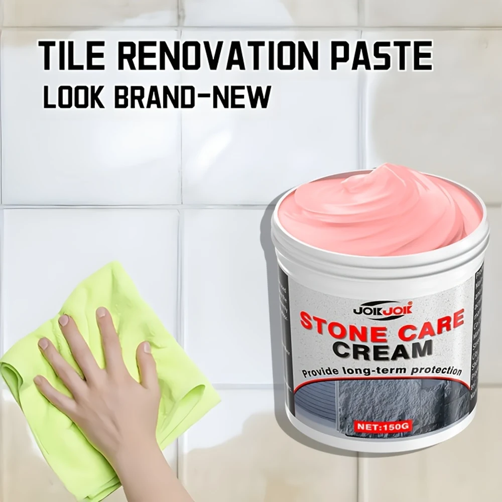 JOKJOK Stone Care & Metal Polish - Heavy-Duty All-in-One Floor Polish, Tile Renovation Wax Paste for Marble, Granite, Ceramic, B