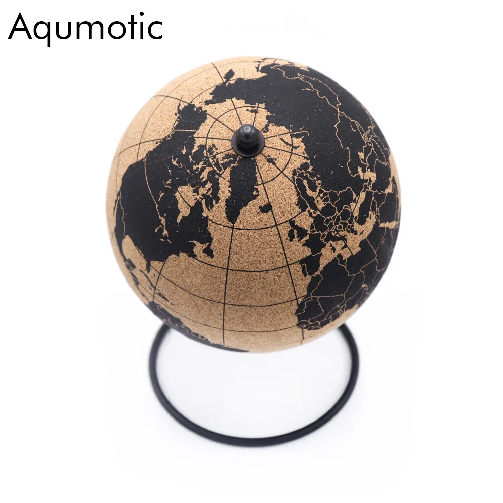 Aqumotic World Globe with Stand for Adults 1pc Message Board Cork Ball Earth Globo Terraqueo Educational Globus Terráqueo