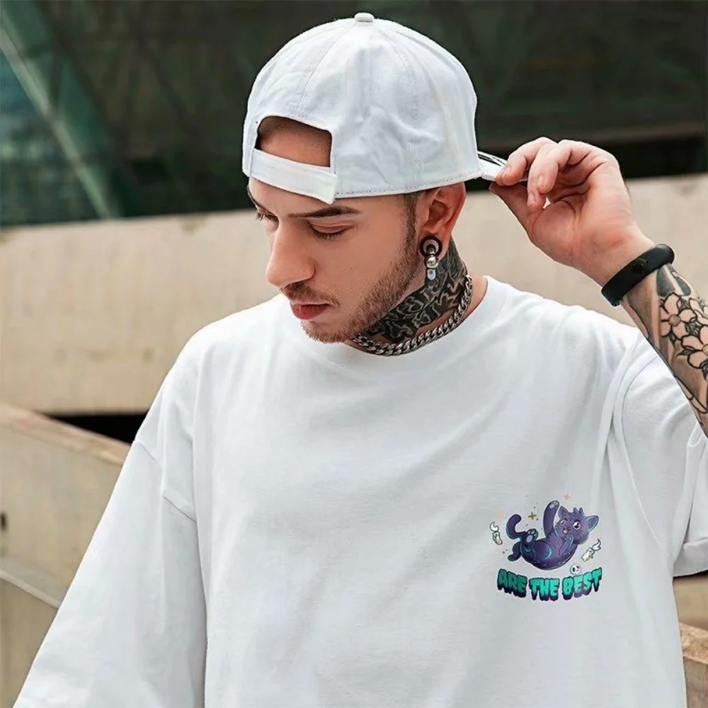 

Men's Fashion Printing Teeshiphop Graffiti Short-sleeved Men's Ins Tide Loose Hip-hop Hip-hop T-shirt Male Pullover T-shirt