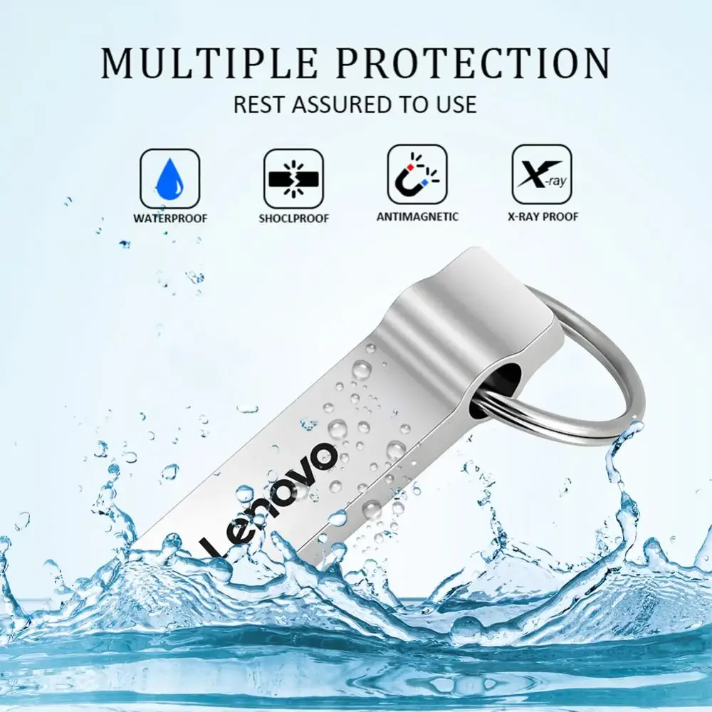 Lenovo Metal USB Flash Drives USB 3.0 High Speed File Transfer Flash Usb 2TB 1TB Portable Waterproof Memory Stick For Laptop