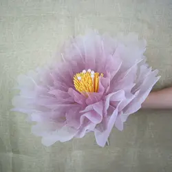 New 50cm Artificial Realistic Peony Outdoor Silk Large Flower Head Layered Fluffy Petals Home Party Decoration Fake Flowers