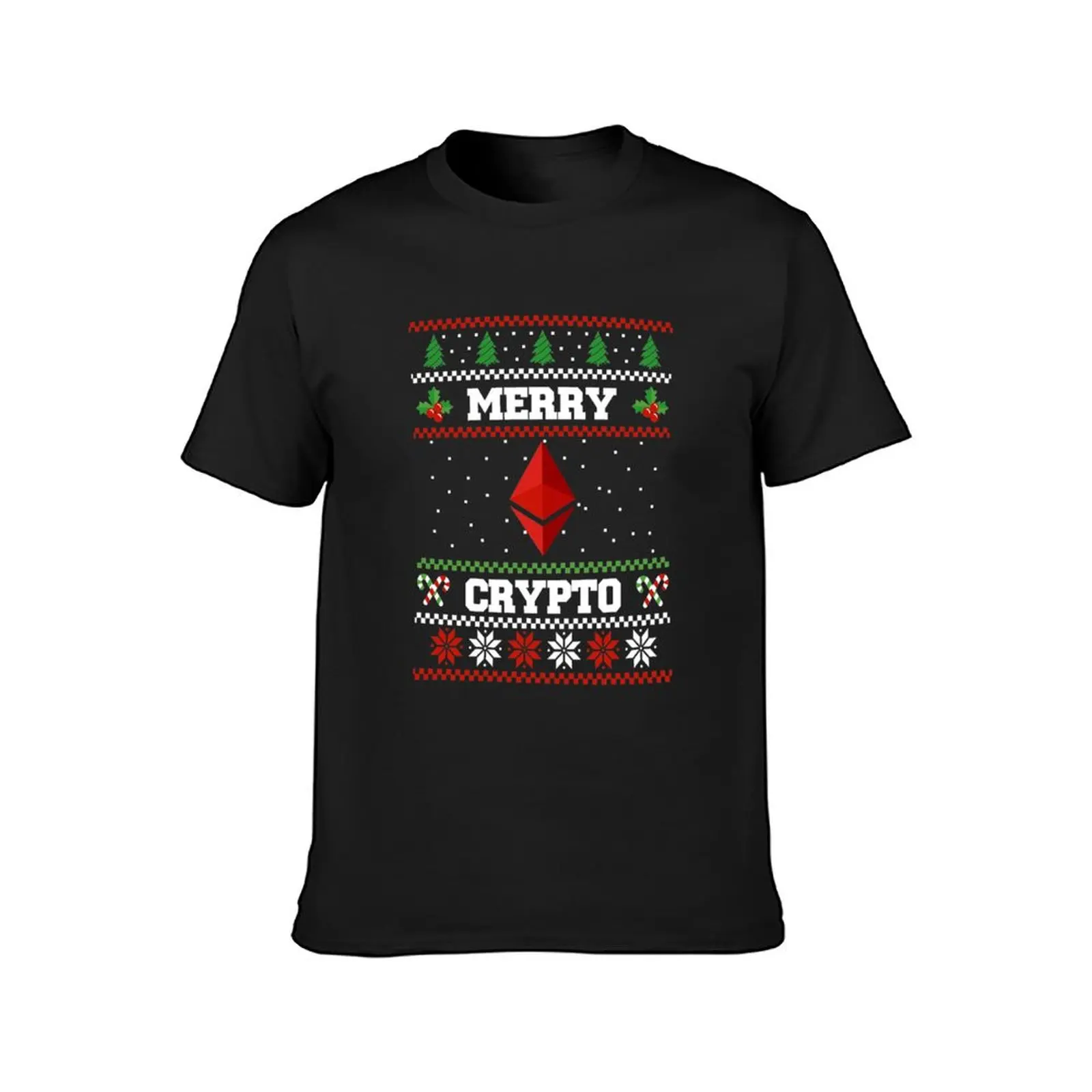 Merry Crypto Ethereum Ugly Holiday Sweaters Sweatshirt Christmas T-Shirt animal prinfor boys vintage men workout shirt