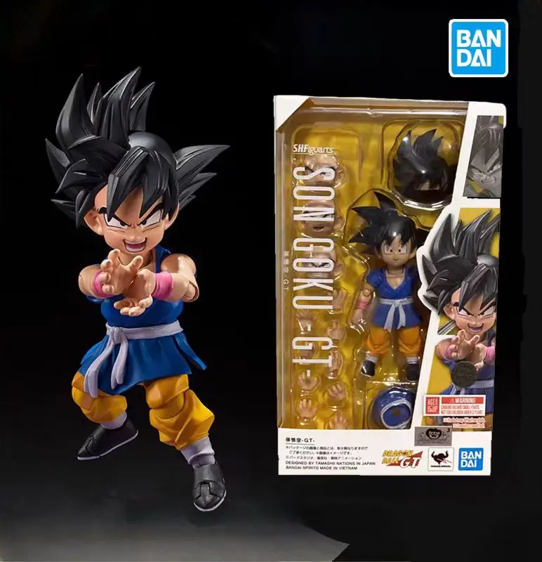 

In Stock Original Bandai Dragon Ball Gt S.h.figuarts Son Goku Kid Kamehameha Anime Figure Action Model Figurals Gift Toys