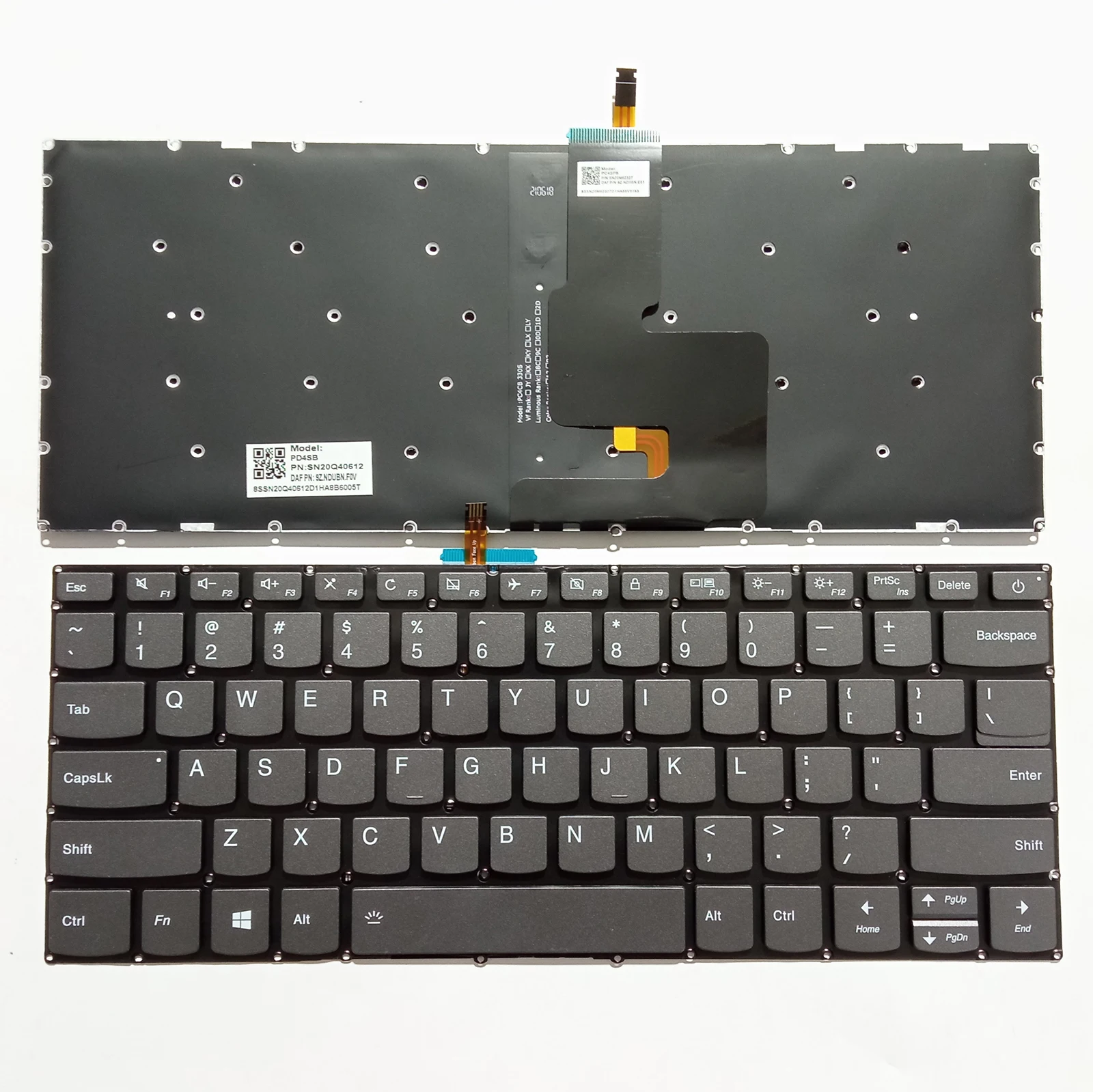 Teclado para Notebook dos EUA para Lenovo, 320-14, 320S-14IKB, 120S-14IAP, 520-14IKB, Maré 7000-14