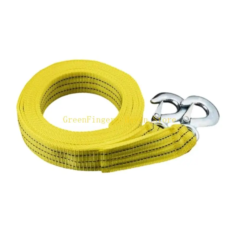 F68D Vehicle Tow Line 400 with 2 Metal End Clasps, Polypropylene Pull Line for Temporary Towing and Storage Backup
