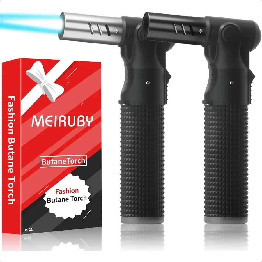 

2-пакет многоразовой бутановой фонарики с регулируемым струйным пламенем, портативный кулинарный фонарь для кухни, приготовления пищи, выпечки, барбекю, мы