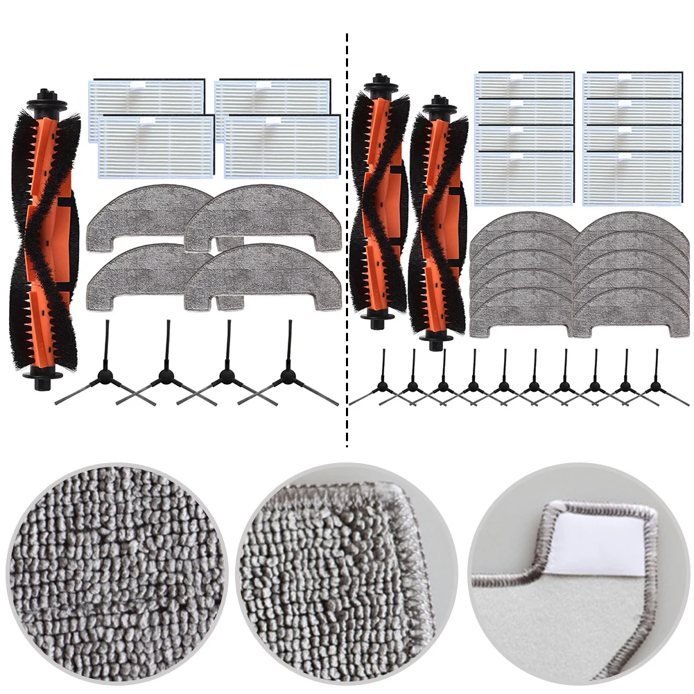 

13/30pcs Compatible For MOVA S800/E20/E20 Pro/E20 Pro Plus/Trouver E20/E20 Pro/E20 Plus/E20Pro Plus Main Brush Filter Mop Cloth