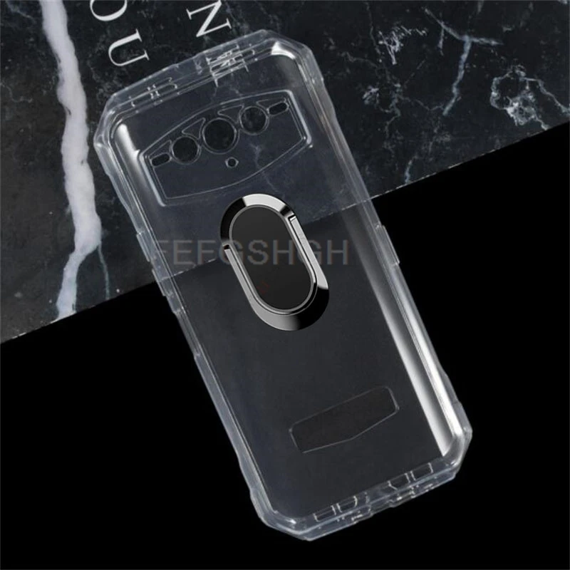 For Doogee V30T 5G V30 6.58" 2022 Doogee V30 5G Back Ring Holder Bracket Phone Cover TPU Soft Silicone Case
