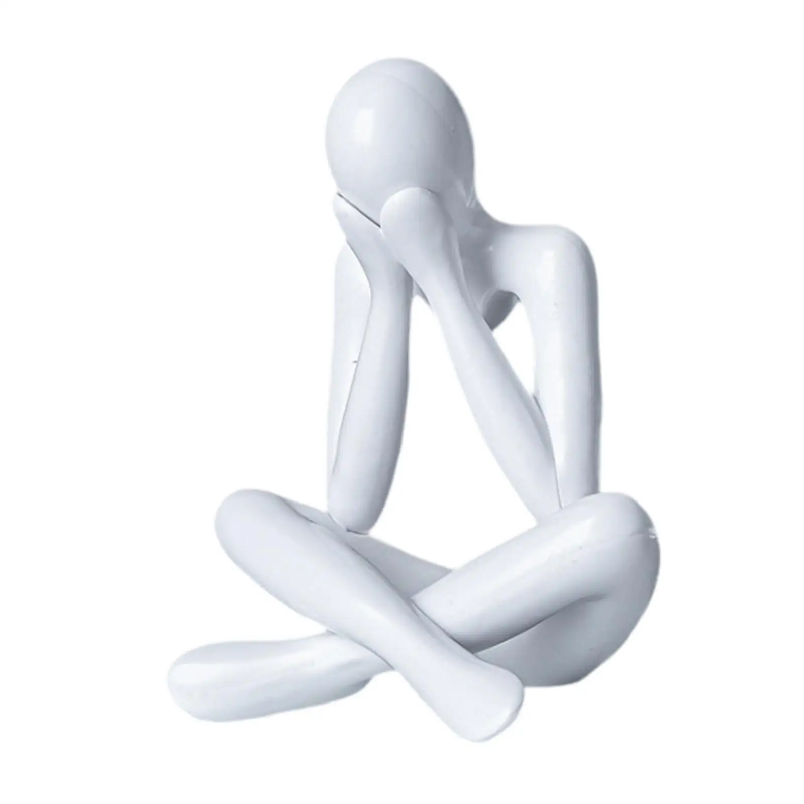 Abstract Figure Sculpture Collection Simple Creative Thinker Statue for Cabinet Fireplace Entrance Bookshelf Housewarming Gift