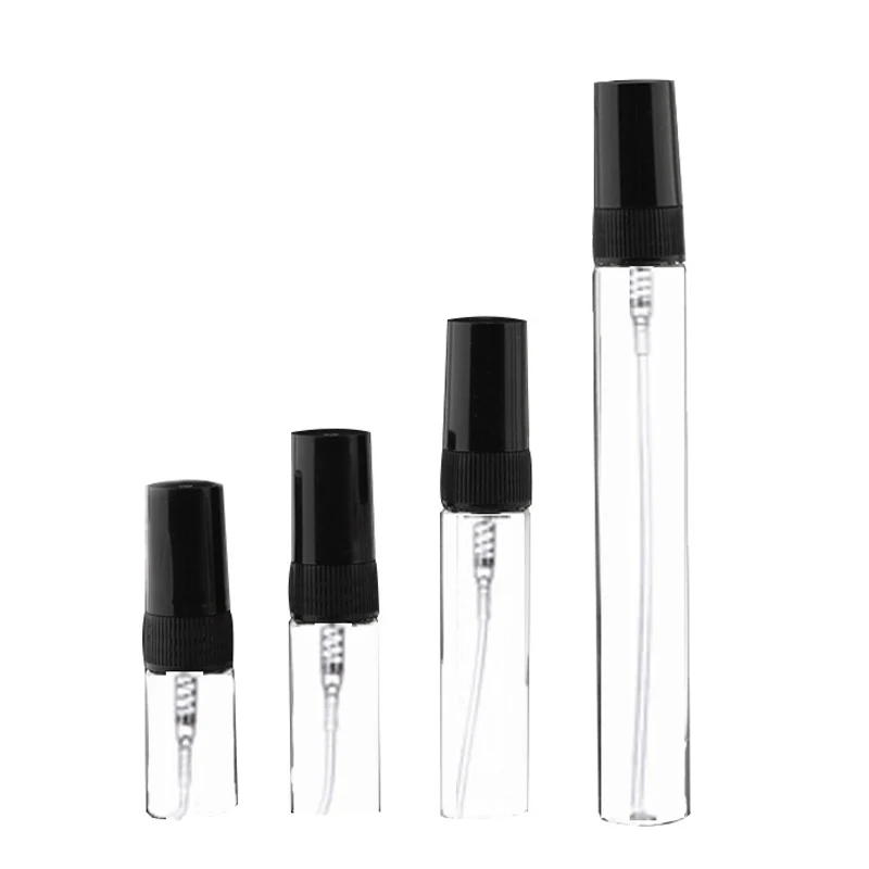 10Pcs Mini Portable Glass Perfume Bottle Travel Size Empty Perfume Glass Spray Bottles