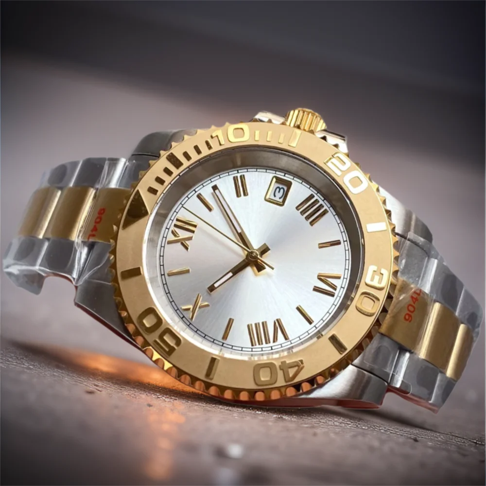 

Роскошные стерильные автоматические часы NH35A для мужчин, дайверские часы Sunburst, римский циферблат, сапфировое стекло, 200 м, водонепроницаемая скользящая пряжка, 40 мм