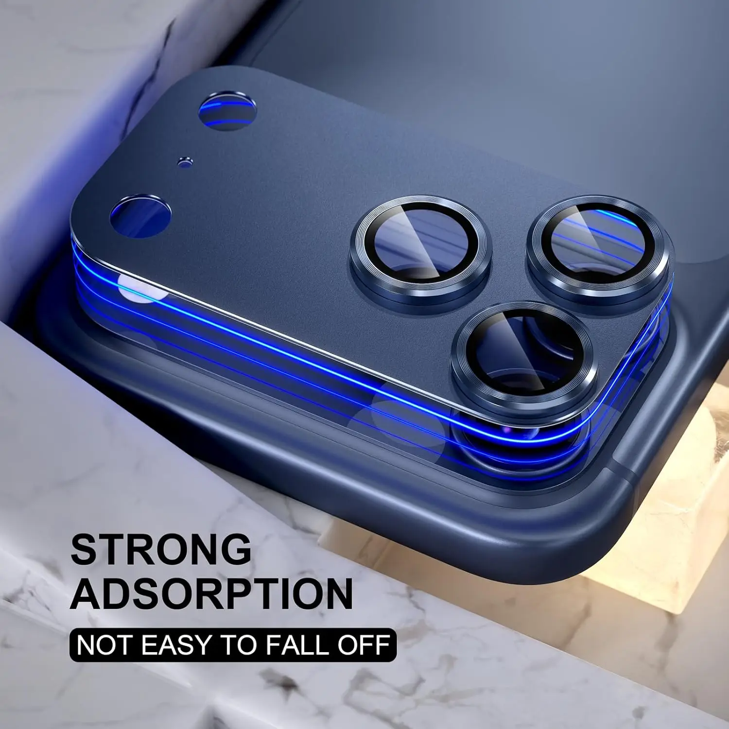 Kompatibel mit iPhone 17 Pro /Max Kameraobjektivschutz, Starke Adsorption Kameraabdeckung 9H Gehärtetes Glas Objektivschutz Metall
