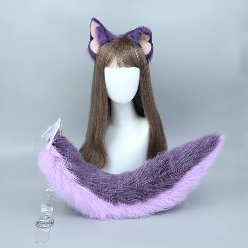 

Floalral Purple Fox Ears, Purple Cat, Fox Ears, Cat Ear Headband, Anime Costume Ears, Furry Animal Ears, Cosplay Furry Headband