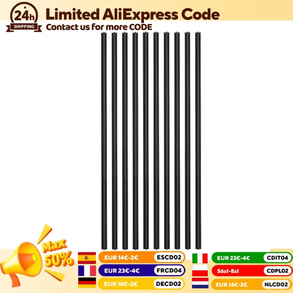 10 قطعة 2020 T-فتحة الألومنيوم البثق 1 متر أسود 6063 الشخصي للطابعة ثلاثية الأبعاد باستخدام الحاسب الآلي لتقوم بها بنفسك الأثاث والإطار #1