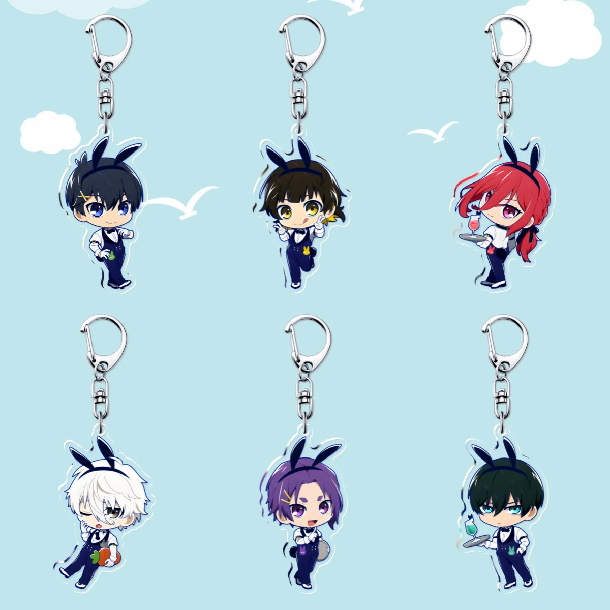 Cartoon Figuren Isagi Yoichi Bachira Meguru Kawaii Blue Lock Arcylic Sleutelhanger Sleutelhanger Kostuum Accessoires Verjaardagscadeaus Anime