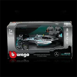 Bburago 1:43 Mercedes Benz W07 W10 W12 E F1 Car #6 #44 Diecast Model Formula Racing Hardbound Edition Alloy Luxury Vehicle Toys