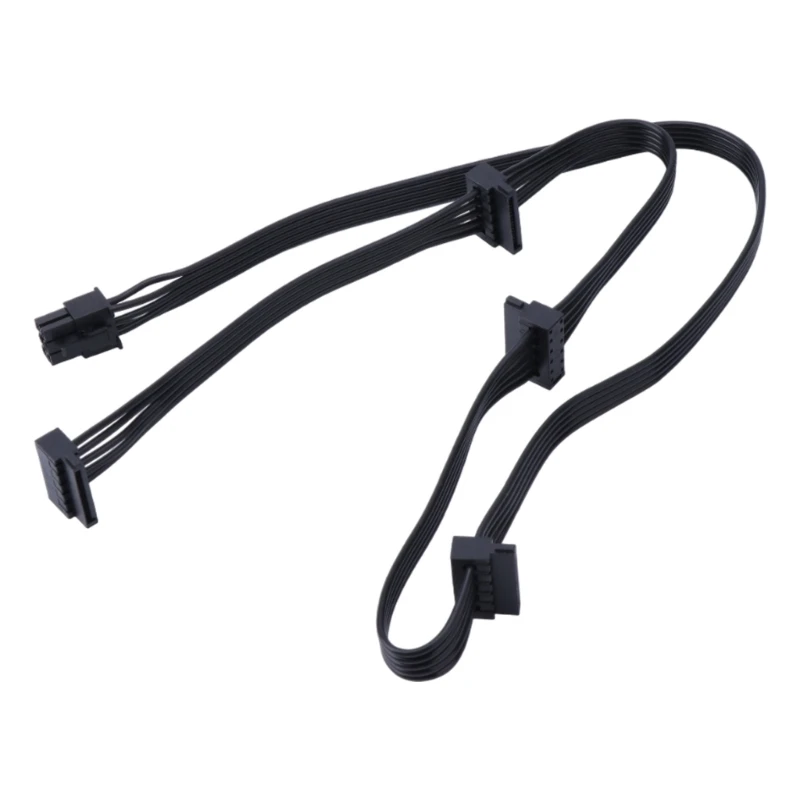 Power Modular Cable 6pin To Elbow Black Flat Cable PCIE 6P Module Cable for RM550x RM650x RM750x RM850x RM1000x