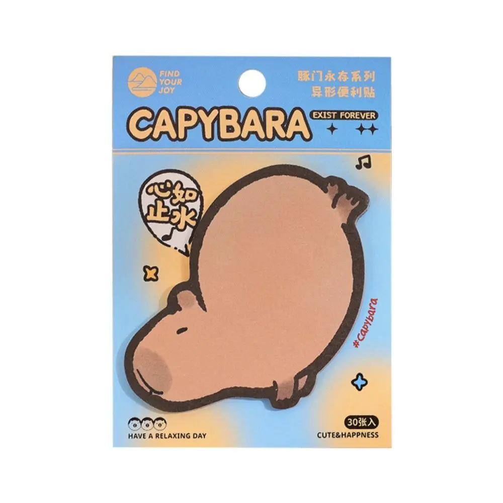 Writing Pad Kawaii Capybara Memo Pad Sticky Notes Cute Note Paper Message Paper N Times Note Pad Decor
