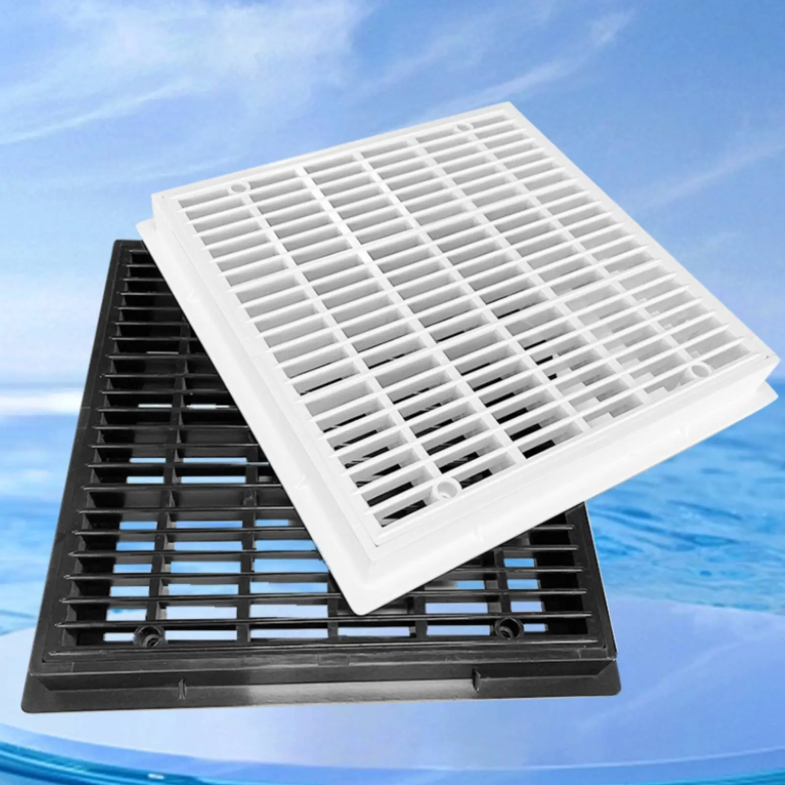 Pool Drain Grate Slotted Design Square Pool Drain Cover for Aquatic Pond
