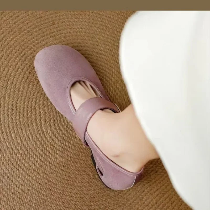 ‌ 2025 novo feminino retro mary jane apartamentos dedo do pé redondo fundo macio confortável sapatos casuais vintage-inspirado clássico para todos os dias
