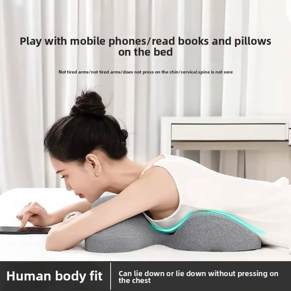 Prone Lying Pillow 2 In 1 Lie On The Bed Artifact Cushion Multifunctional Lie On The Bed Leg Cushion Pillow Memory Foam Pillow