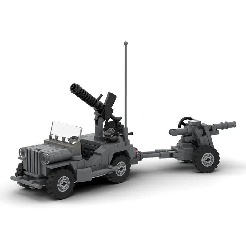 

Self-propelled artillery Technical Model-Willys Jeep Building Blocks DIY Super Car Assemble Vehicle Bricks Kids Toys XMAS Gifts