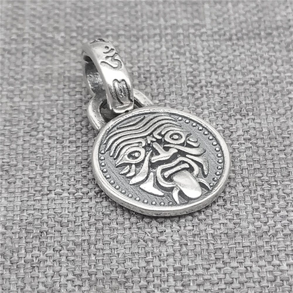 4 Sterling Silver Zashi Lhamo Charms 925 Silver Buddhist Fortune Pendant