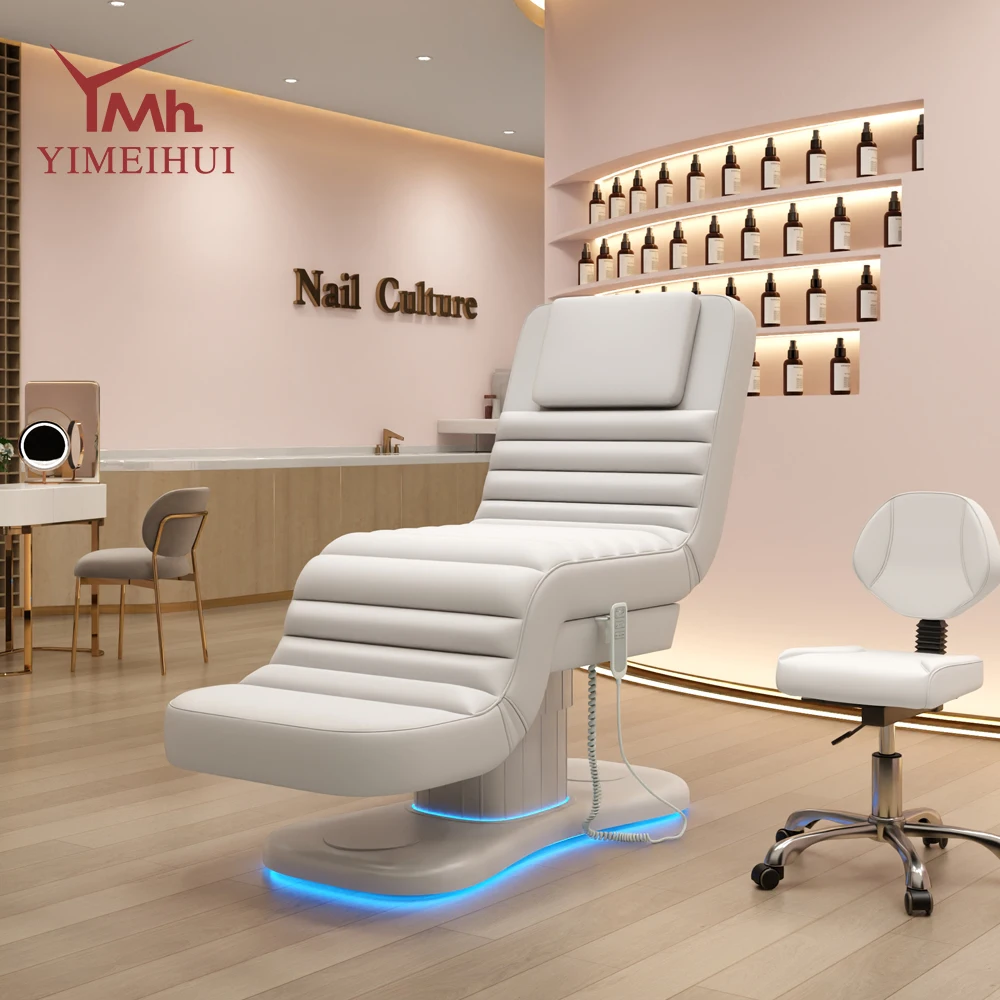 Luxury 3 Motors Electric Beauty Chair with Adjustable Facial Massage Table Eyelash Bed for Beauty Salon Camilla