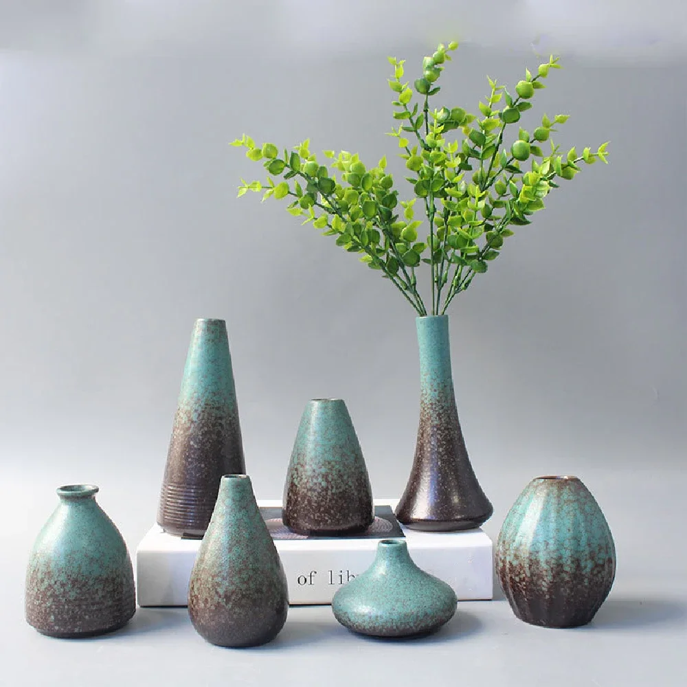 Ceramic Small Flower Vase Home Decoration Crafts Tabletop Ornament Simplicity Japanese-style Desk Decoration Ceramic Vase