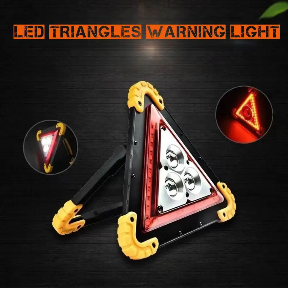 

Emergency Rechargeable LED Triangles Warning Lights for Cars, Signal Light with USB for Vehicle Truck Accident Repairing Hazard