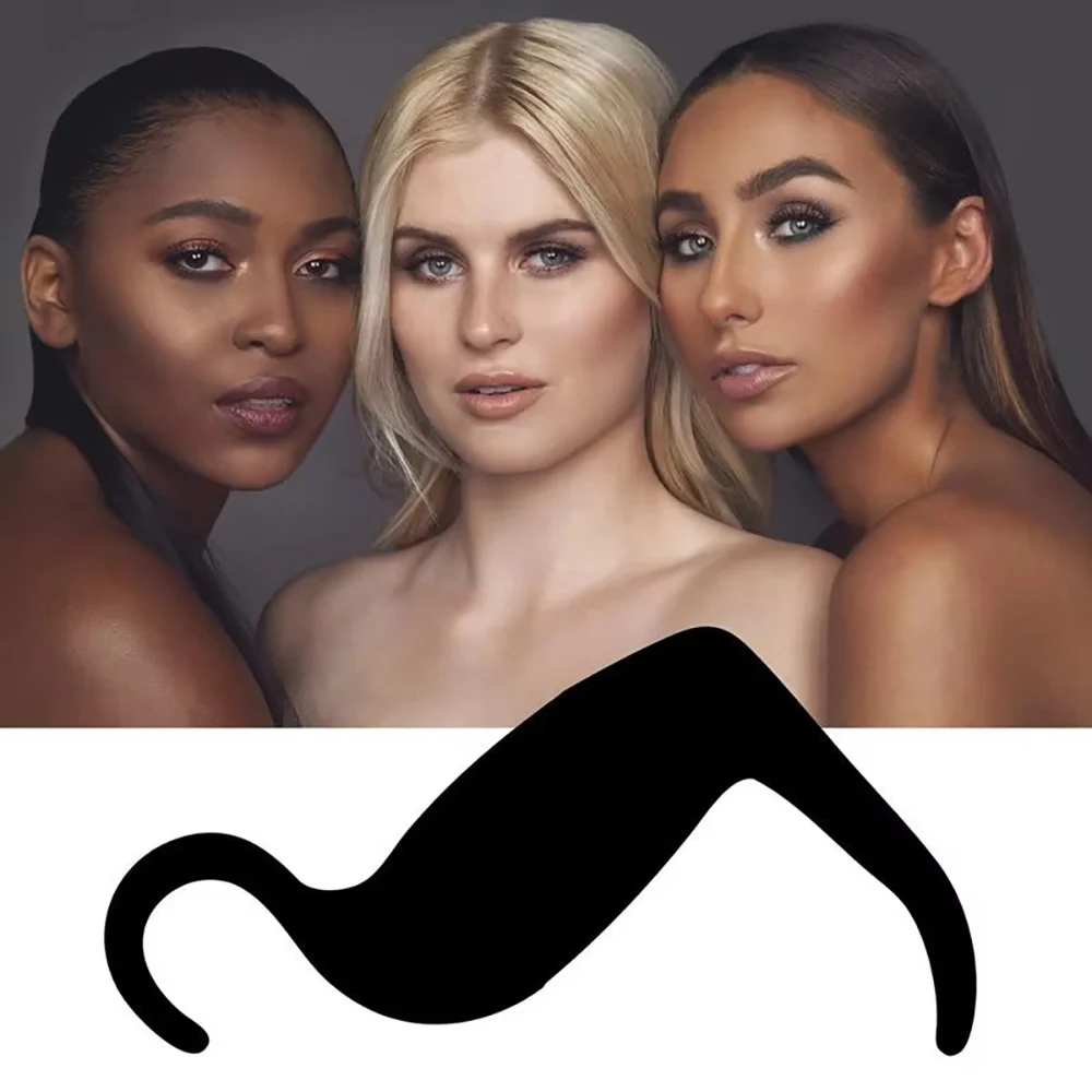 ホット1個入り輪郭曲線ステンシルアイブロウペンシルティントシェイパー完璧な顔メイクチーク＆ノーズブロンザー多機能メイクツール