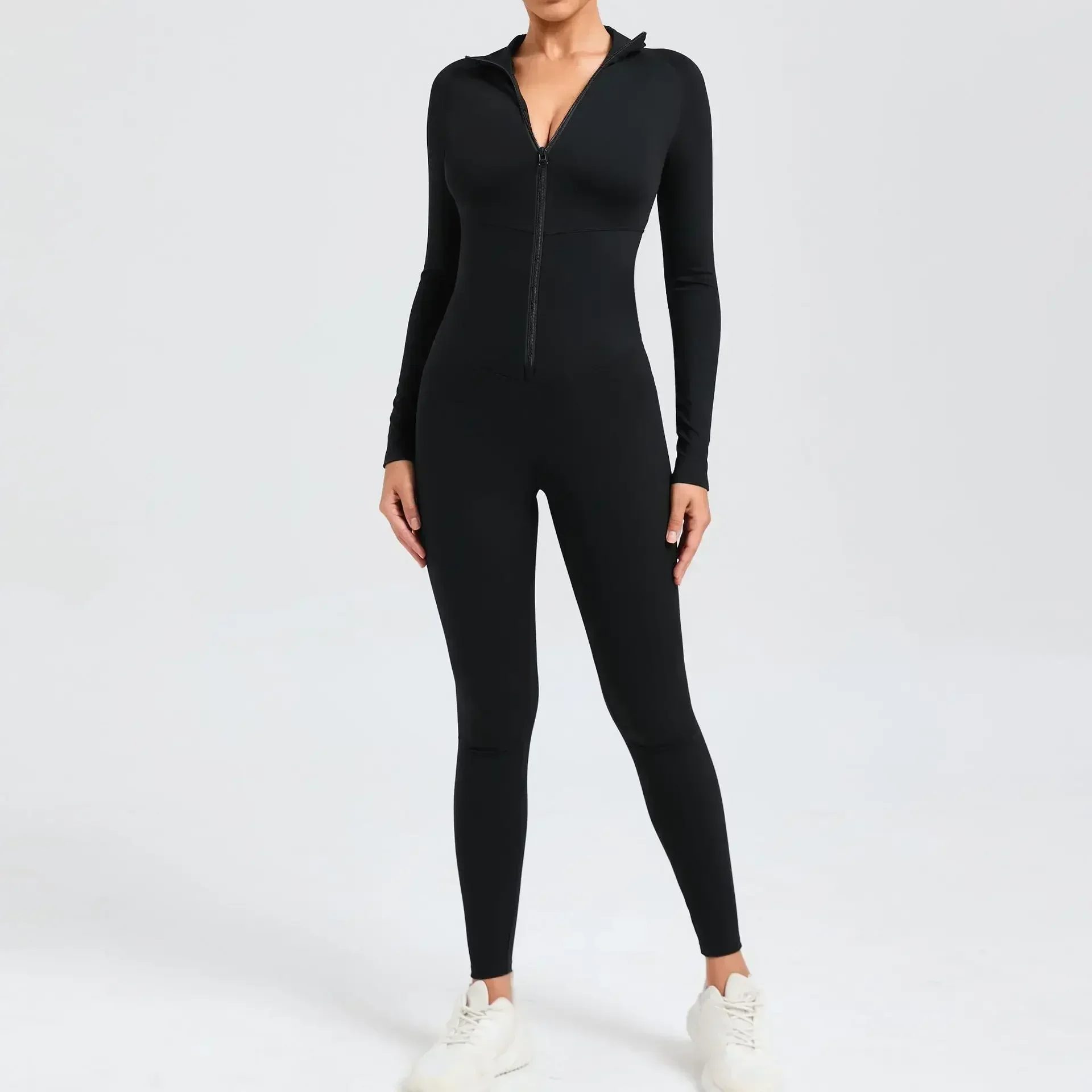 

Fitness Overalls No Padding Sports Jumpsuit Women Tracksuit Long Sleeve Jumpsuits 2025 Mono Mujer Black Coffee Navy Red Beige