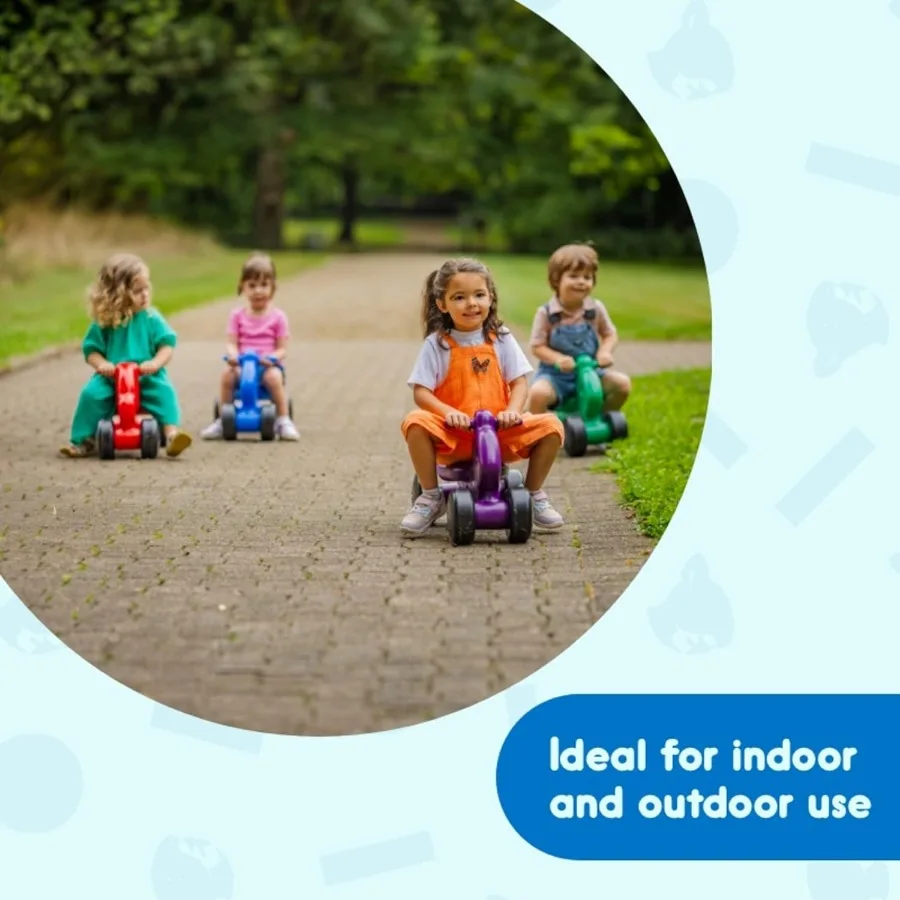 2-in-1 Squirrel Push & Ride-on Toy, Indoor & Outdoor Use, Low Profile Seat, Recommended for Children up to 50lbs, Durable Constr