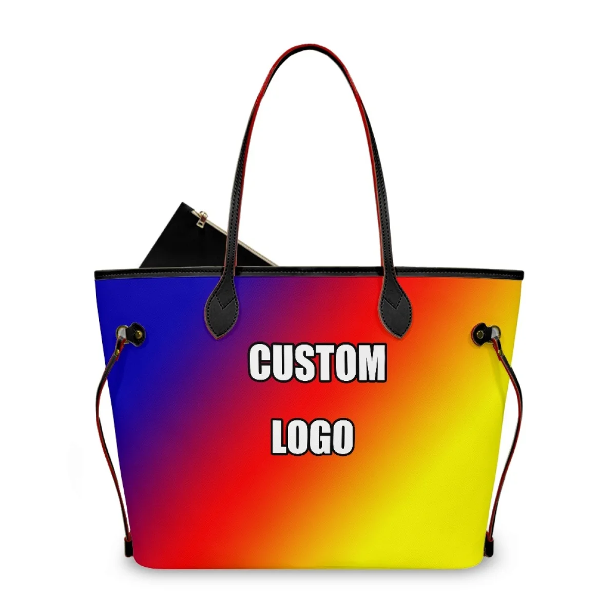 Customized Shoulder Bags Ladies Large Pu Leather Handbag For Women Custom Logo Bolsos Mujer Hand Bags Tote Bags with Mini Wallet