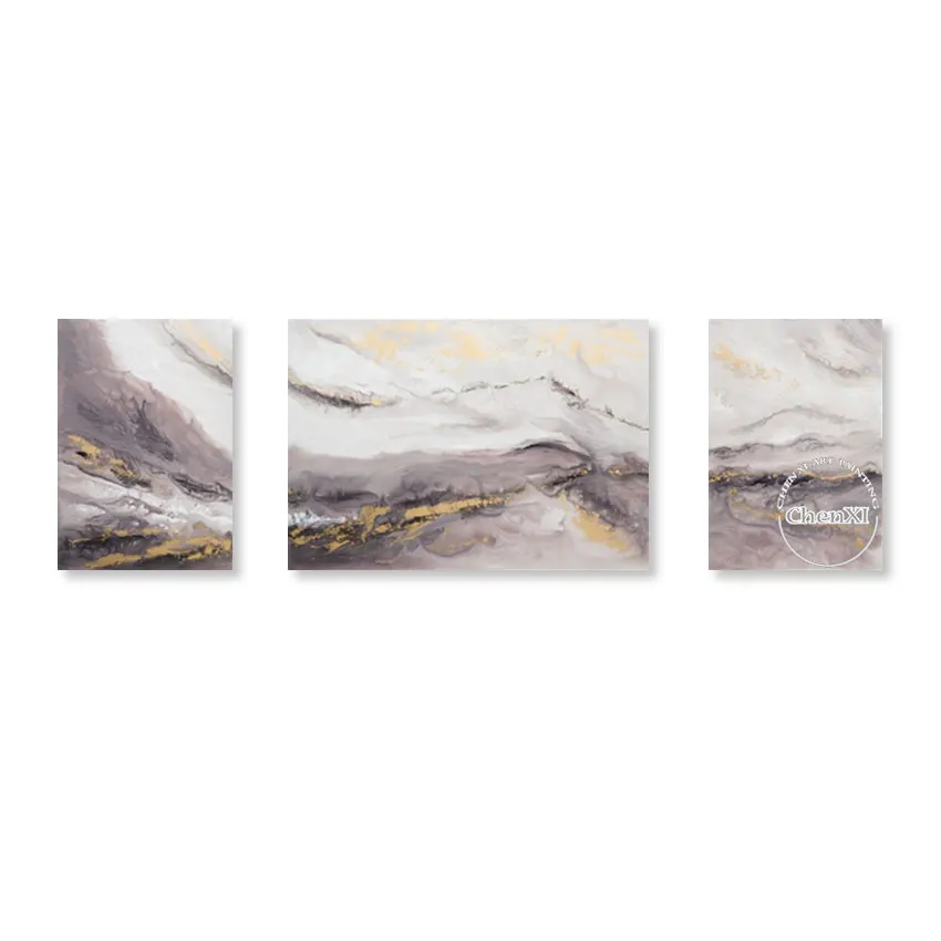 

3PCS Abstract Canvas Handpainted Oil Painting On Canvas Large Contemporary Home Decoration Unframed Wall Art Hot Sale