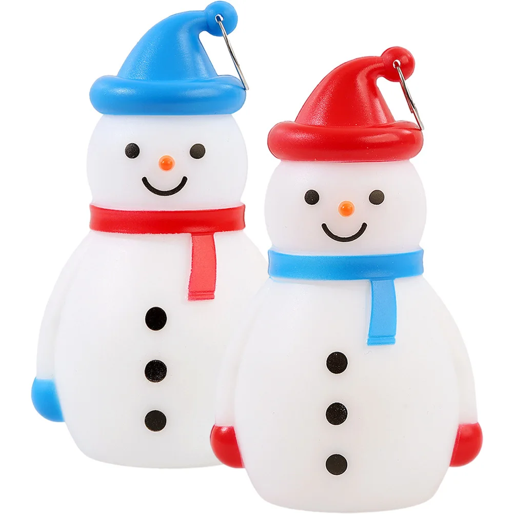 

2Pcs Snowman LED Lamps Indoor Xmas Light Operated Decorative Christmas Party Desktop Holiday Lights Christmas Lights