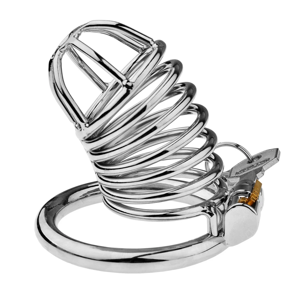 Big Penis Lock Male Chastity Cock Cage Device Penis Restrict Erotic Bondage Husband Loyalty Big Metal Cock Cage