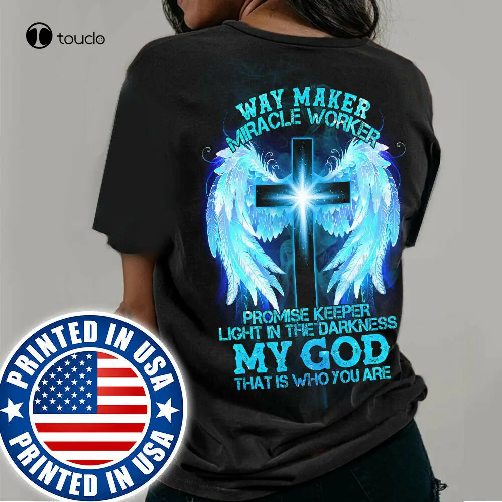 New Jesus T-Shirt Backside God Christ Cross Miracle Worker Vintage Gift Tee Shirt Cotton T Shirt Unisex Fashion Tshirt Summer