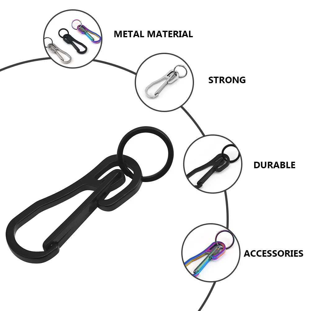 Metal Key Rings Clamp Heavy Duty Quick Release Keychain Clip Durable Practical Snap Hook for Keys Backpack Keychain Clip