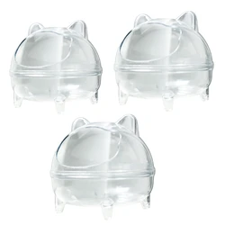 Transparent Hamster Sand Bath Sturdily Transparent Sand Bath Container for Companionship of Guinea Pigs and Hedgehogs