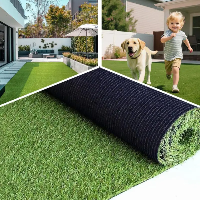 

15x26ft 0.8in Artificial Grass Turf Mat with Drainage Holes Pet Friendly Indoor Outdoor Patio Garden Balcony, Custom