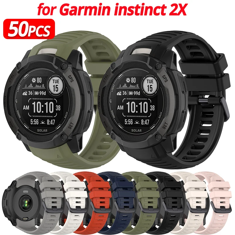 1 Pack Watch Strap For Garmin Instinct 2X Smartwatch Bands Silicone Watchband Bracelet Replacement Wristbands