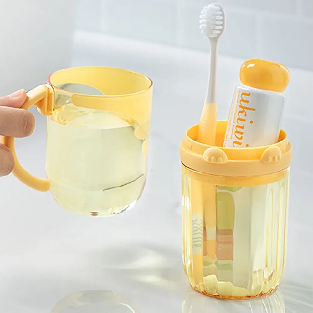 New Detachable Toothbrush Cups Cartoon Creative Toothpaste Holder Cute Portable Travel Organizer Journey