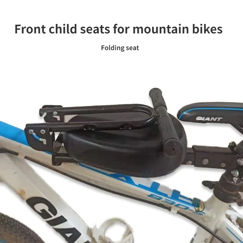 Bicycle Child Seat Front Foldable Child Seat Quick Disassembly Portable Mountain Bike Child Seat with Armrest