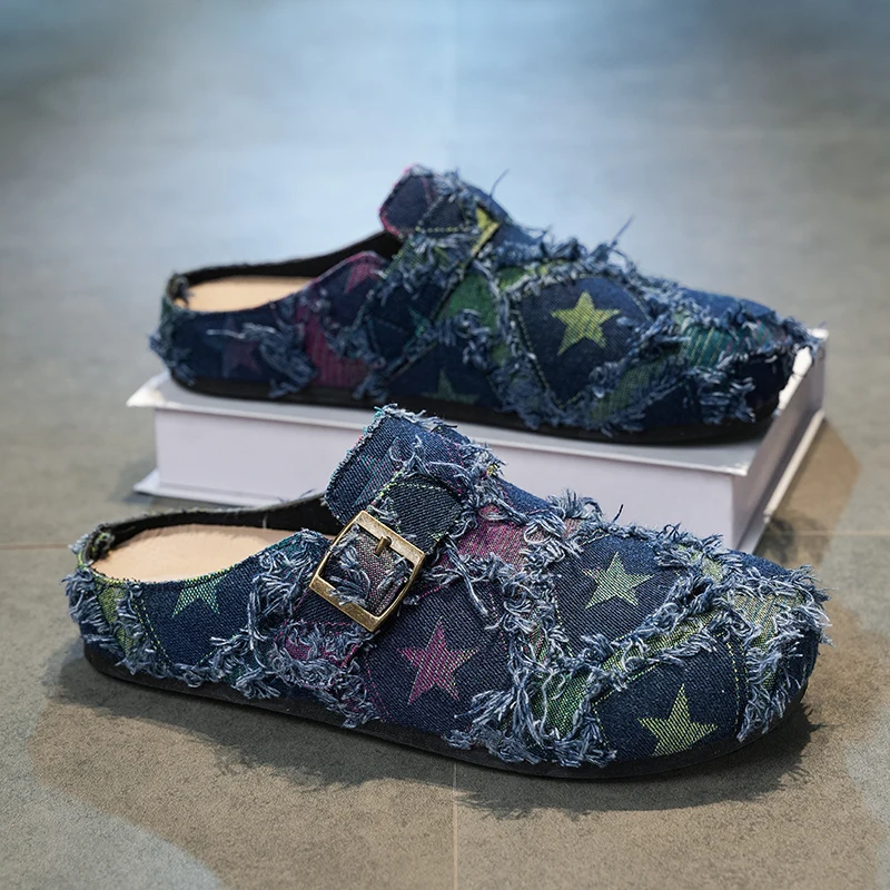 Sandalias de Corcho para Hombre y Mujer, Zuecos de Moda con Plantilla Suave, Chanclas de Playa de Gamuza con Soporte de Arco, Zapatos Muller para Exteriores para Niñas