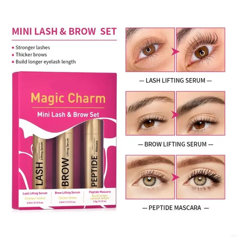 28TA Eyelash Enhancing Serums Brow Growth Serums with Mascara Set Mini Lash & Brow Set