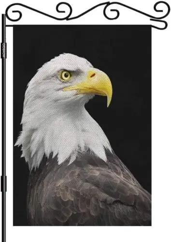 Bald Eagle Garden Flag 12.5X18 Inch Vertical Double Sided Portrait of Haliaeetus