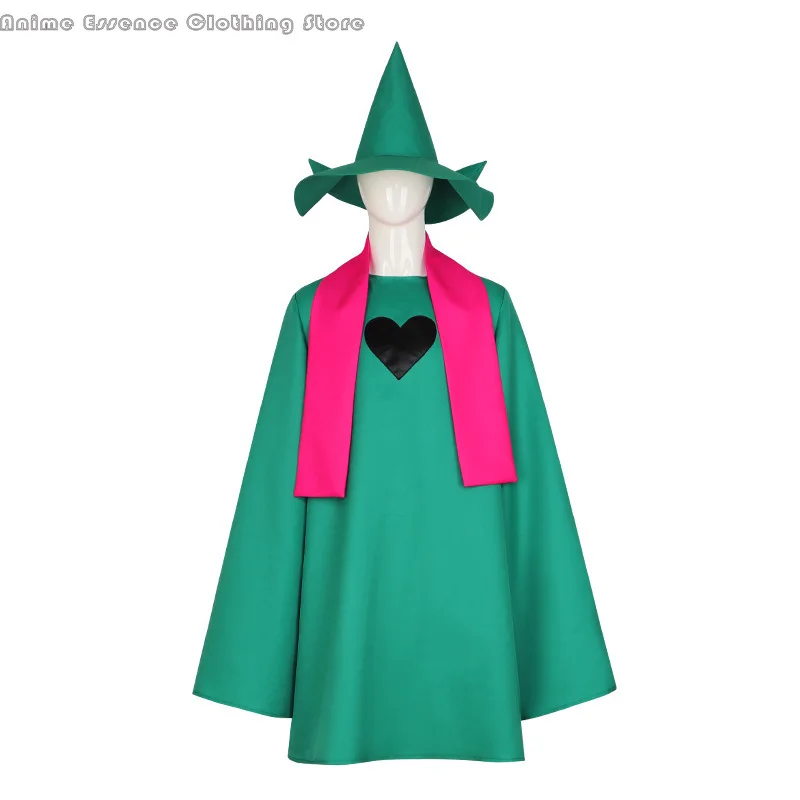 

Аниме Deltarune Ralsei Косплей Костюм Игра Ralsei Косплей Зеленая накидка со шляпой Шарф Одежда Хэллоуин Карнавальный костюм