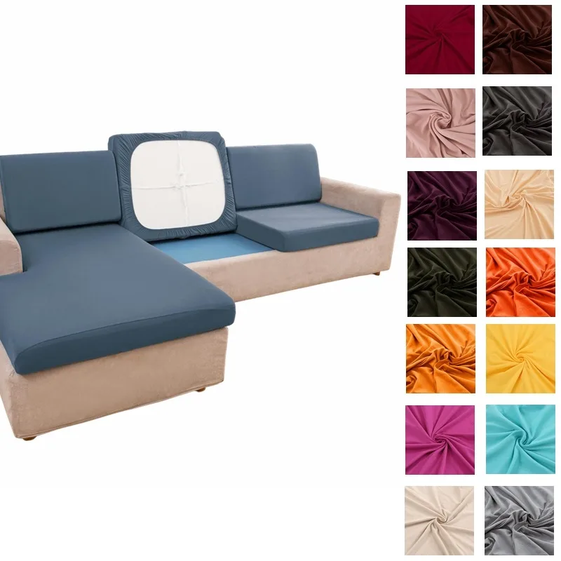 Summer Silk Spandex Seat  Sofa Cushion Cover Pad Protect 2025 Living Room Couch Slipcover 1 2 3 4 Seater Sofa Seat Covers